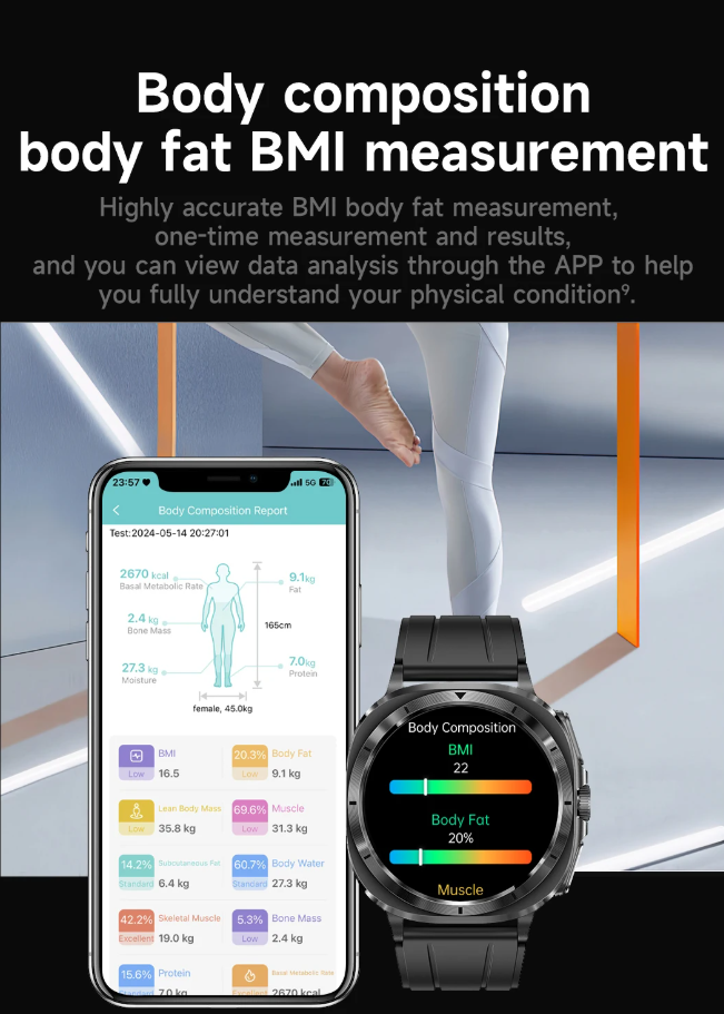 Smart Watch with ECG NFC Health Tracker