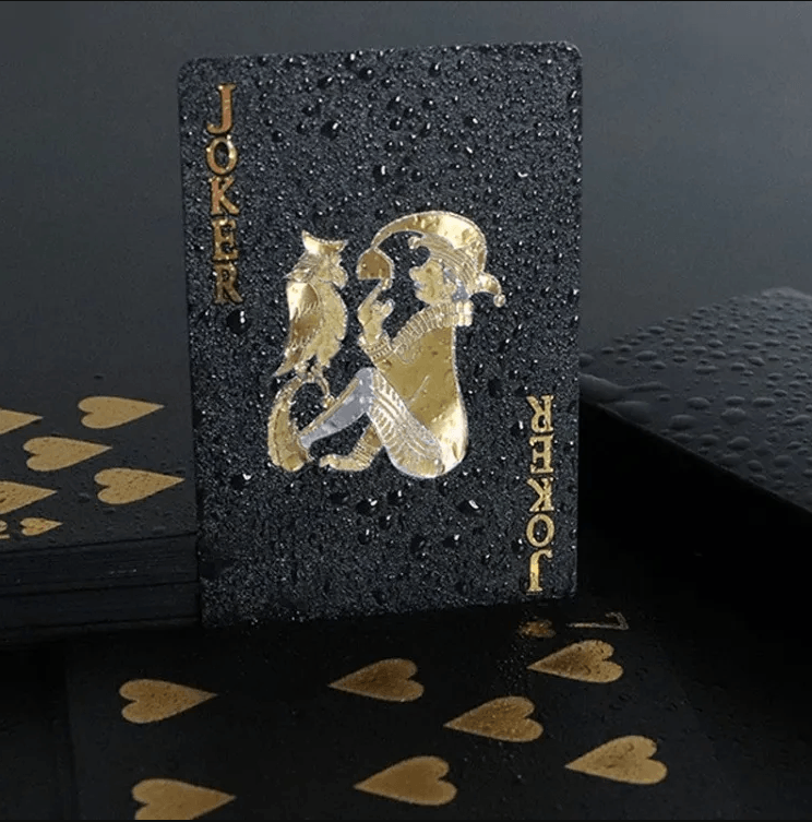 Best Poker Cards Waterproof PVC Black Rose Deck | Buy Online at Furniture Things Australia