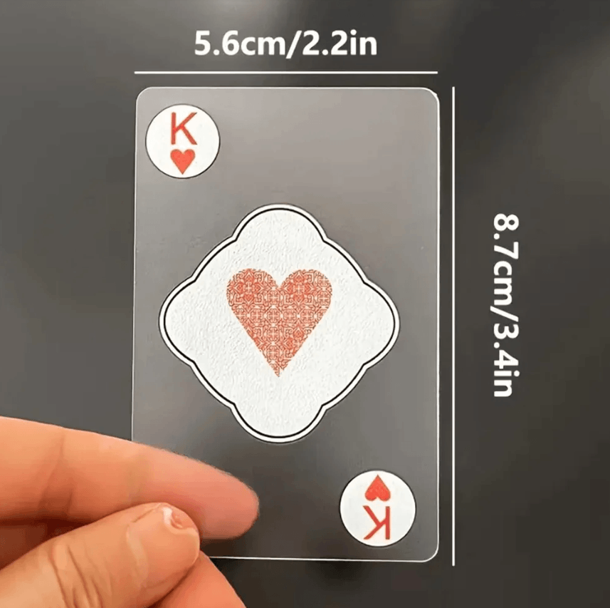 Best Playing Cards Waterproof Transparent PVC for Poker Games | Buy Online at Furniture Things Australia