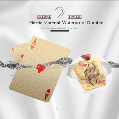 Best Playing Cards Gold Foil Waterproof Durable Poker Set | Buy Online at Furniture Things Australia