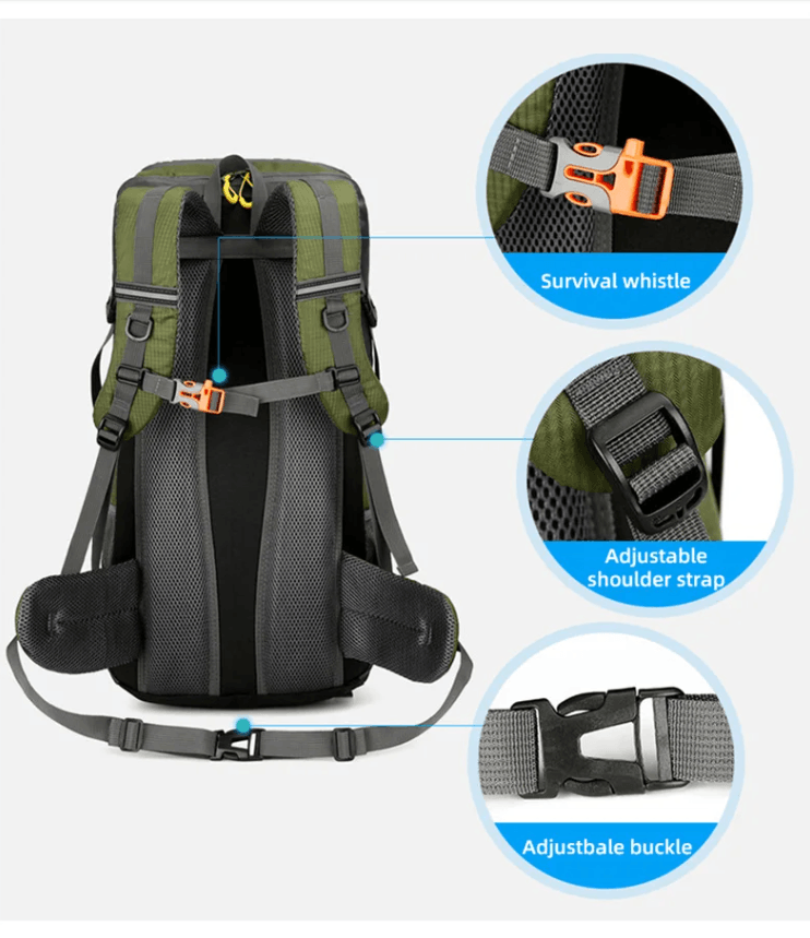Best Backpack Hiking 50L Waterproof Travel Rucksack Nylon | Buy Online at Furniture Things Australia