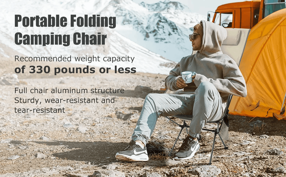 Best Camping Chair Folding Portable Lightweight Aluminum Headrest | Buy Online at Furniture Things Australia
