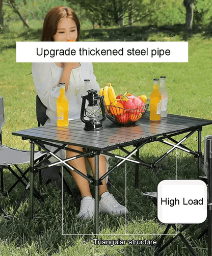 Best Camping Table Portable Folding Outdoor Black Metal | Buy Online at Furniture Things Australia