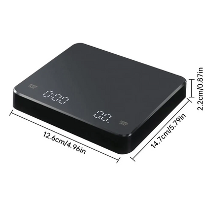 Coffee Scale Digital Precision Timer LED USB Rechargeable