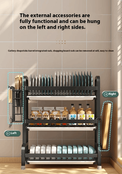 Best Kitchen Storage Rack 3-Tier Carbon Steel Organizer | Buy Online at Furniture Things Australia
