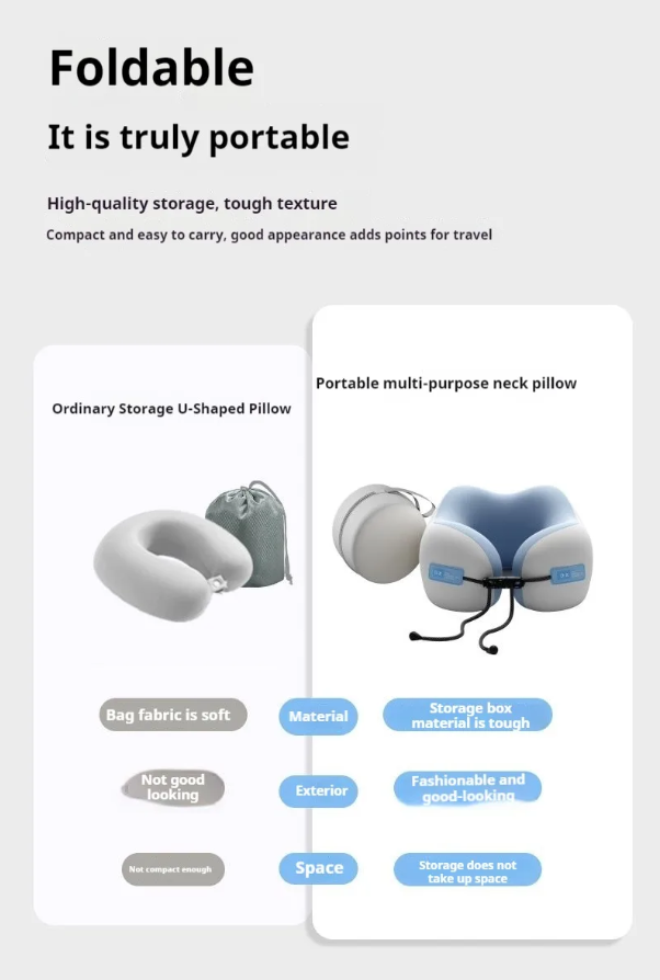 Neck Pillow Memory Foam Travel U Shaped