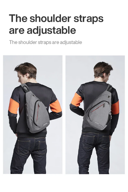 Sling Bag Crossbody Water-Repellent USB Travel