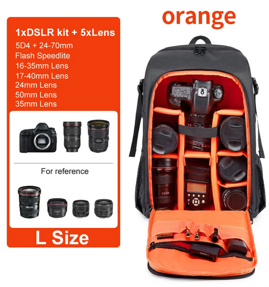 Camera Backpack Waterproof Large-Capacity DSLR Travel