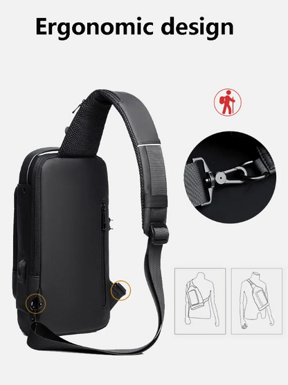 Shoulder Bag Anti-Theft USB Travel Crossbody