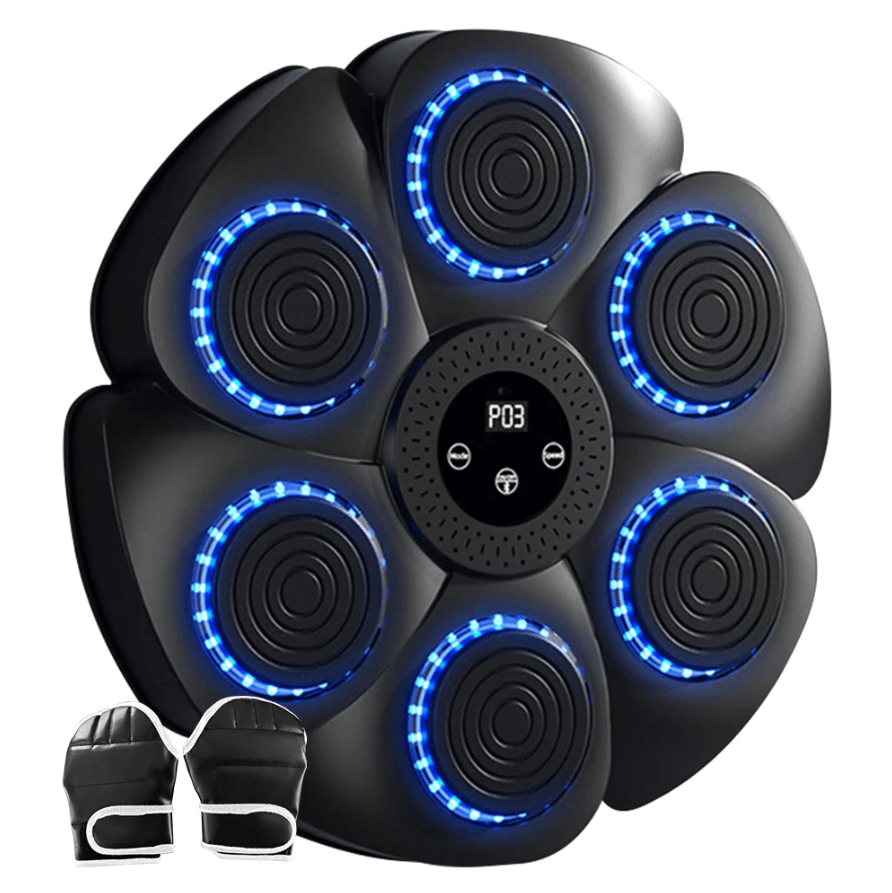 Best Boxing Trainer Interactive LED Music Reaction Wall Target with Gloves | Buy Online at Furniture Things Australia