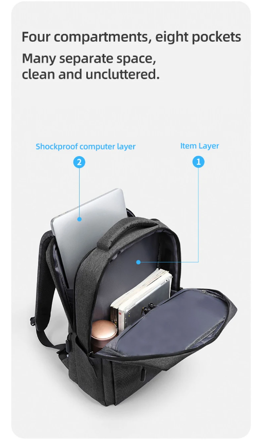 Laptop Backpack Durable 40L USB Charging
