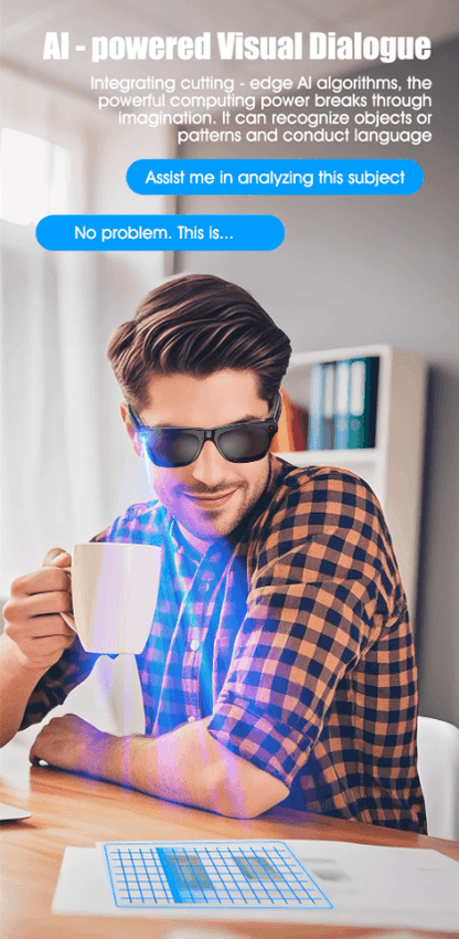Best Smart Glasses 4K Camera AI Voice Bluetooth Call | Buy Online at Furniture Things Australia