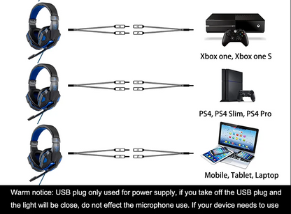 Wired LED  Gaming Headset with Microphone